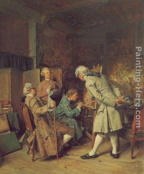Jean-Louis Ernest Meissonier The Lovers of Painting